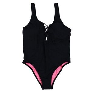 Victoria’s Secret Pink One-Piece Swimsuit Tie-Up Front Size Large